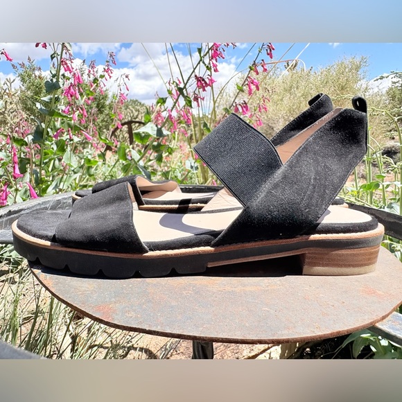 Stuart Weitzman Black Suede Sandals - Picture 1 of 11